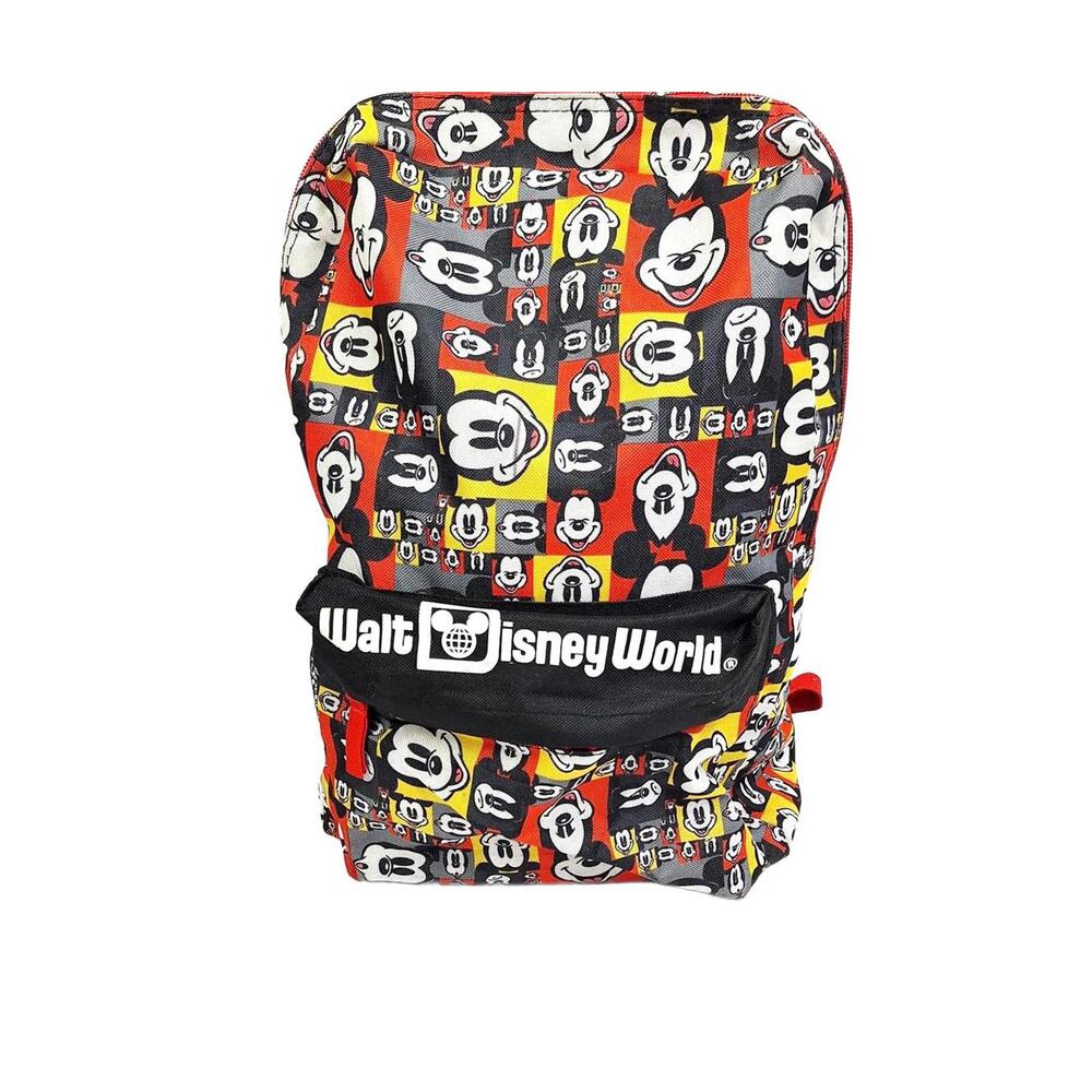 Walt‎ Disney World souvenir backpack Mickey Mouse Face All Over Print Colorful